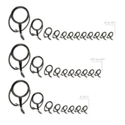 CRB Heavy Duty Spinning Rod Guide Kits -Prorod Supplies Store CRB Heavy Duty Spinning Rod Guide Kits Black 20Elite 1