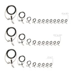 CRB Heavy Duty Spinning Rod Guide Kits -Prorod Supplies Store CRB Heavy Duty Spinning Rod Guide Kits Polished 20Standard 1