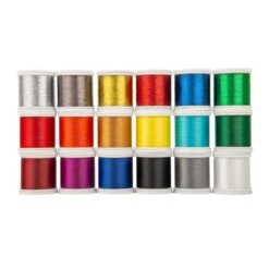 ProWrap 18-Spool Thread Assortment With Storage Box -Prorod Supplies Store ProWrap 18 Spool Thread Assortment with Storage Box Nylon Metallic Contents 1