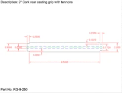 Straight Rear Grip With Two Tenons For Casting Rods -Prorod Supplies Store Straight Cork Rear Grip Two Tenons Super Grade media 3