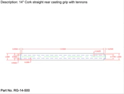 Straight Rear Grip With Two Tenons For Casting Rods -Prorod Supplies Store Straight Cork Rear Grip Two Tenons Super Grade media 6