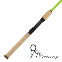 CRB 6'6" Med-Light Spinning Rod Kit IS661ML -Prorod Supplies Store lime green spinning