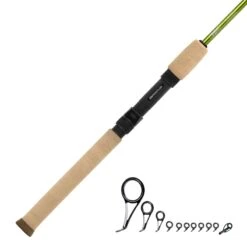 MHX 6'6" Med-Light Spinning Rod Kit SJ782 -Prorod Supplies Store metallic lime green spinning