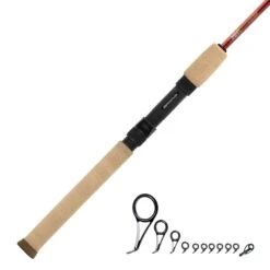 MHX 6'6" Med-Light Spinning Rod Kit SJ782 -Prorod Supplies Store metallic red spinning